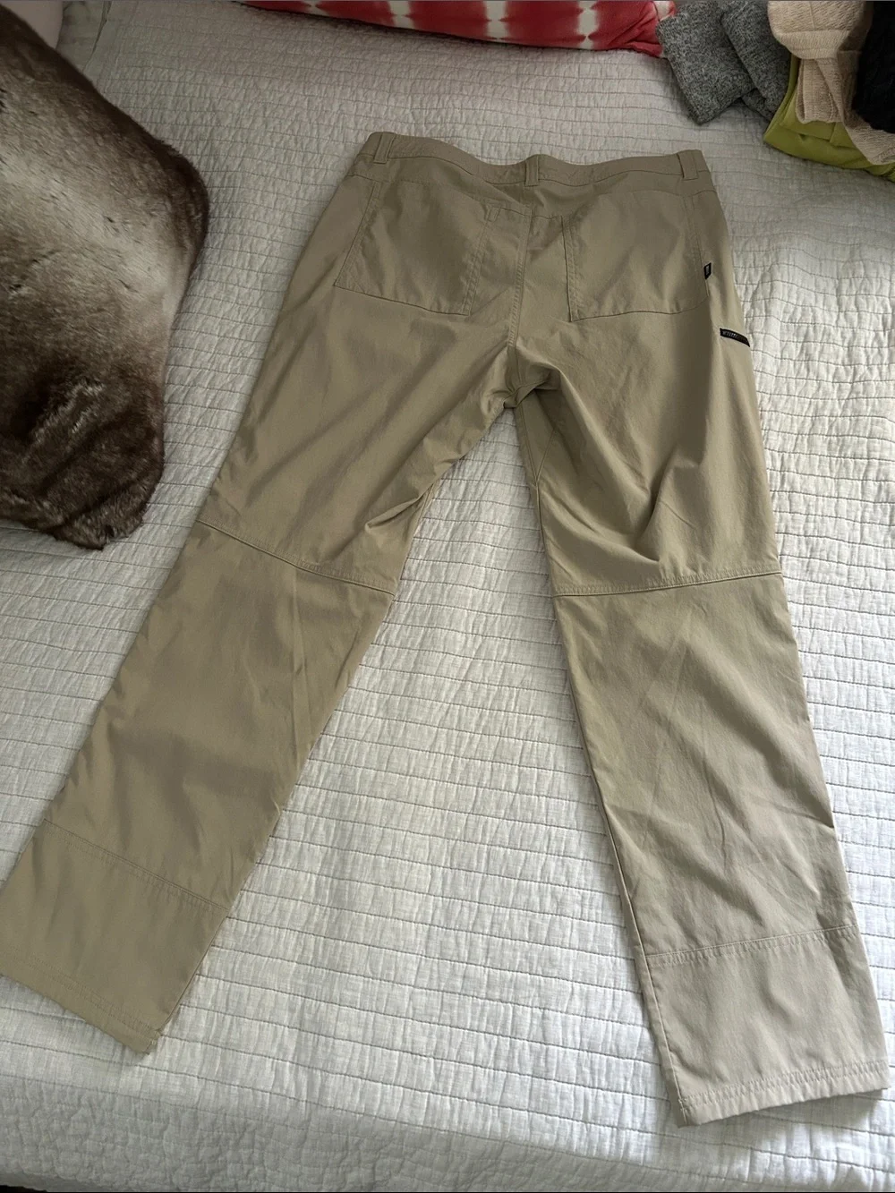 REI co-op light tan nylon outdoor hiking work casual Gorpcore pants 34” men’s - Picture 9 of 12